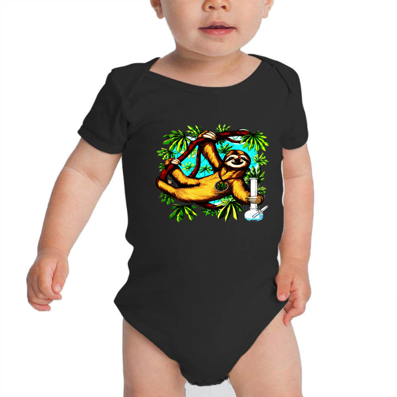 Sloth Weed Stoner Baby Bodysuit | Artistshot