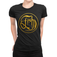 Fish On Gold Ladies Fitted T-shirt | Artistshot