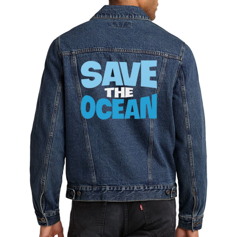 Save The Ocean Men Denim Jacket | Artistshot