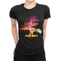 Bonsai Tree T  Shirt Bonsai Tree Milky Way Galaxy Design T  Shirt Ladies Fitted T-shirt | Artistshot