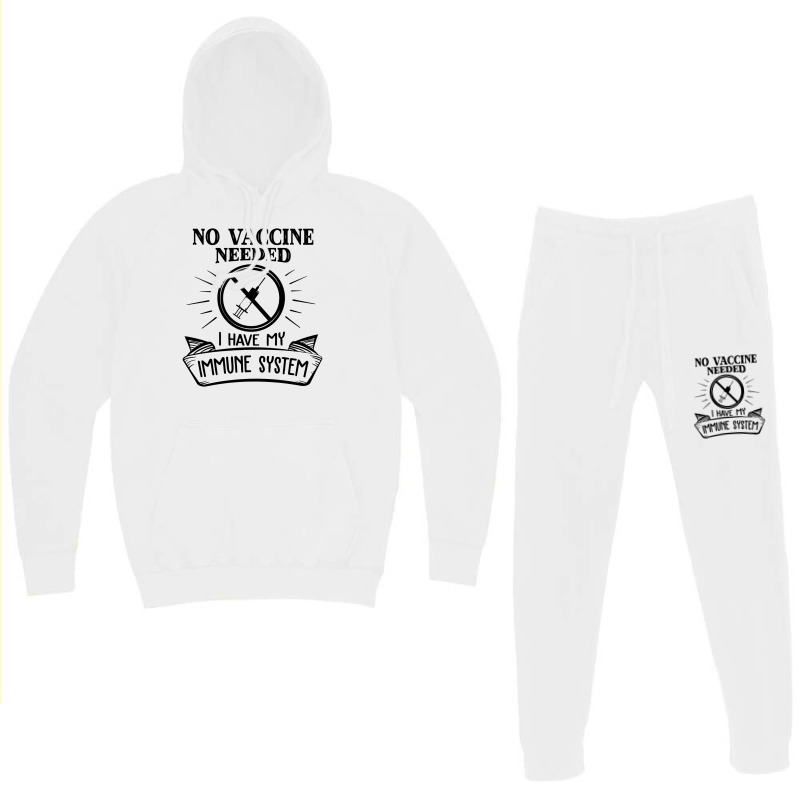 No Vaccine Needed Hoodie & Jogger set by cm-arts | Artistshot