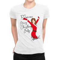 Mariah Carey Merry Christmas Baby! Ladies Fitted T-shirt | Artistshot