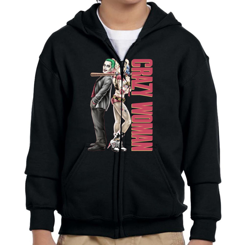 Crazy Woman Youth Zipper Hoodie by Donald S Bell | Artistshot