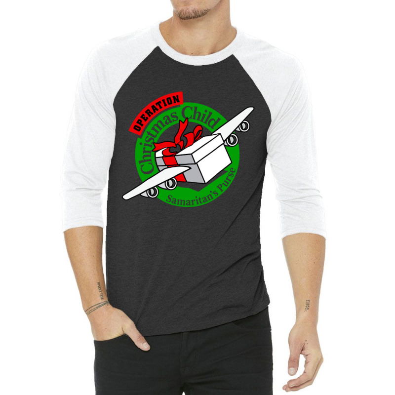 Samaritan's Purse Operation Christmas Child Funny 3/4 Sleeve Shirt by Jembleng Art | Artistshot