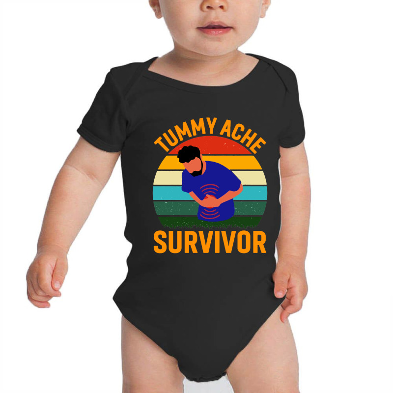 Tummy Ache Survivor Baby Bodysuit by Jembleng Art | Artistshot