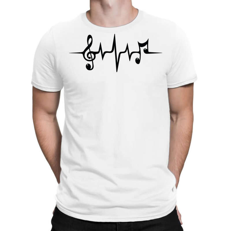 Music Pulse Heartbeat Notes Clef Frequency Wave Sound Festival T-shirt | Artistshot