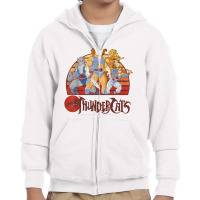 Thundercats Group Retro Sunset Youth Zipper Hoodie | Artistshot