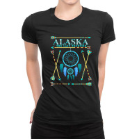 Dreamcatcher Alaska Native American Alaska State Pride Ladies Fitted T-shirt | Artistshot