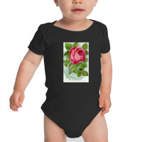 Vintage Mrs John-laing Roses Flower Botanical Specimen Baby Bodysuit | Artistshot