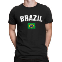 Brazil Brasil Flag Vintage  Men Women Kids Brazil T-shirt | Artistshot