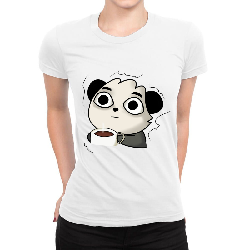 Cute Baby Panda Lovers Ladies Fitted T-Shirt by helgasa | Artistshot