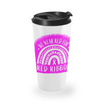 Red Ribbon Week Awareness Travel Mug | Artistshot