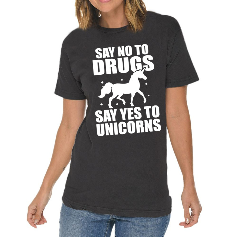 Red Yes To Unicorns Ribbon Week Vintage T-shirt | Artistshot