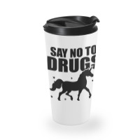 Red Yes To Unicorns Ribbon Week Travel Mug | Artistshot