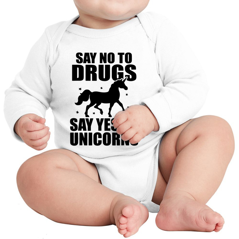 Red Yes To Unicorns Ribbon Week Long Sleeve Baby Bodysuit | Artistshot