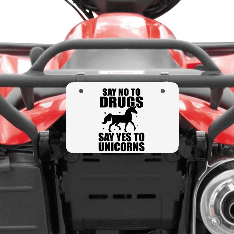 Red Yes To Unicorns Ribbon Week Atv License Plate | Artistshot