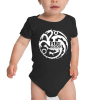 Fire And Blood Game Baby Bodysuit | Artistshot