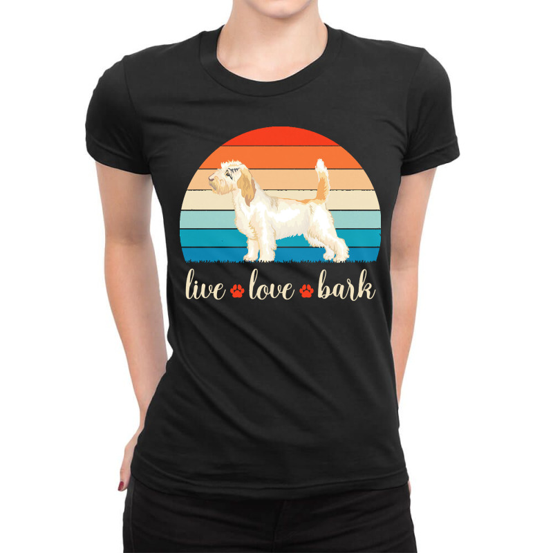 Petit Basset Griffon Vendeen T  Shirt Live Love Bark Petit Basset Grif Ladies Fitted T-Shirt by geffertz | Artistshot