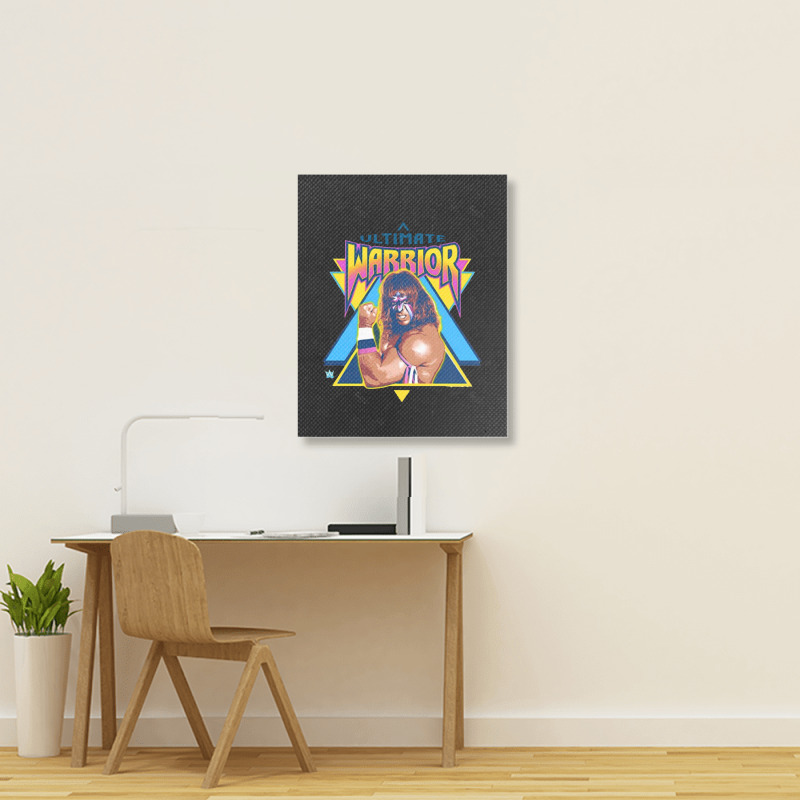 Flexing Ultimate Warrior Portrait Canvas Print | Artistshot