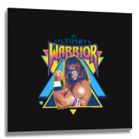 Flexing Ultimate Warrior Metal Print Square | Artistshot