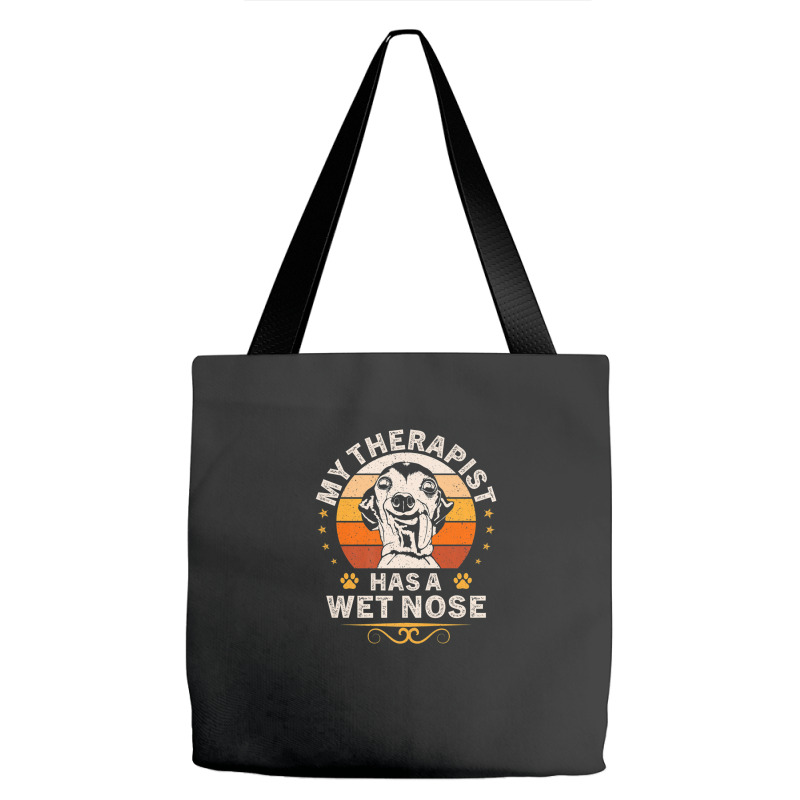 My Therapist Has A Wet Nose Italian Greyhound Dog Vintage Tote Bags by PecorelliMatalyn1992 | Artistshot