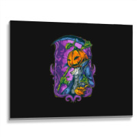 So Awesome Pumpkin Reaper Design Metal Print Horizontal | Artistshot