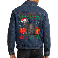 Merry Catmas Cat Ugly Christmas Oriental Cat Mom Dad T Shirt Men Denim Jacket | Artistshot