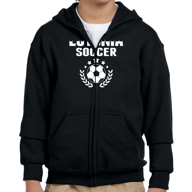 Proud Estonia Soccer Lovers Jersey - Estonian Football Fans Youth Zipper Hoodie | Artistshot