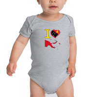 I Love Papua New Guinea. Guinean Flag In Shape Of A Heart Baby Bodysuit | Artistshot