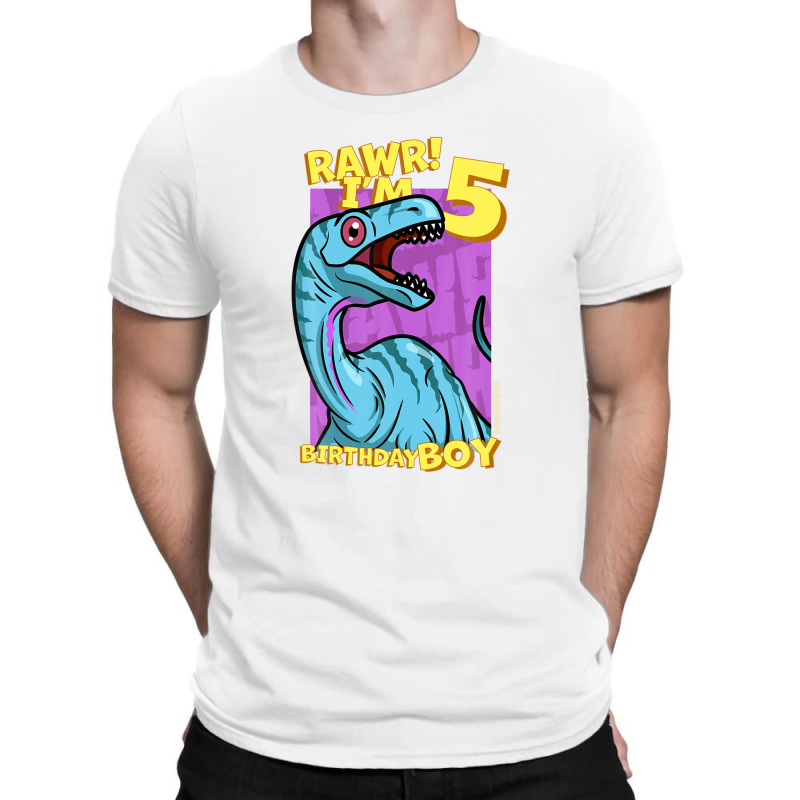 Rawr! I'm 5 Birthday Boys 5th Birthday Dino Noasaurus T-shirt | Artistshot