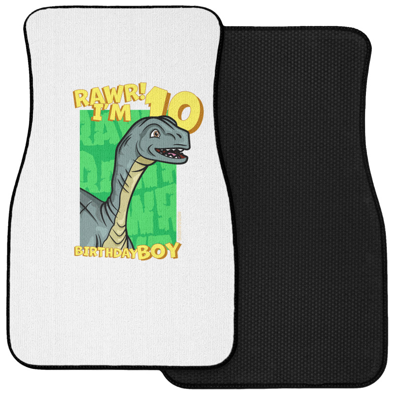 Rawr! I'm 10 Birthday Boys 10th Birthday Dino Mussaurus Front Car Mat | Artistshot