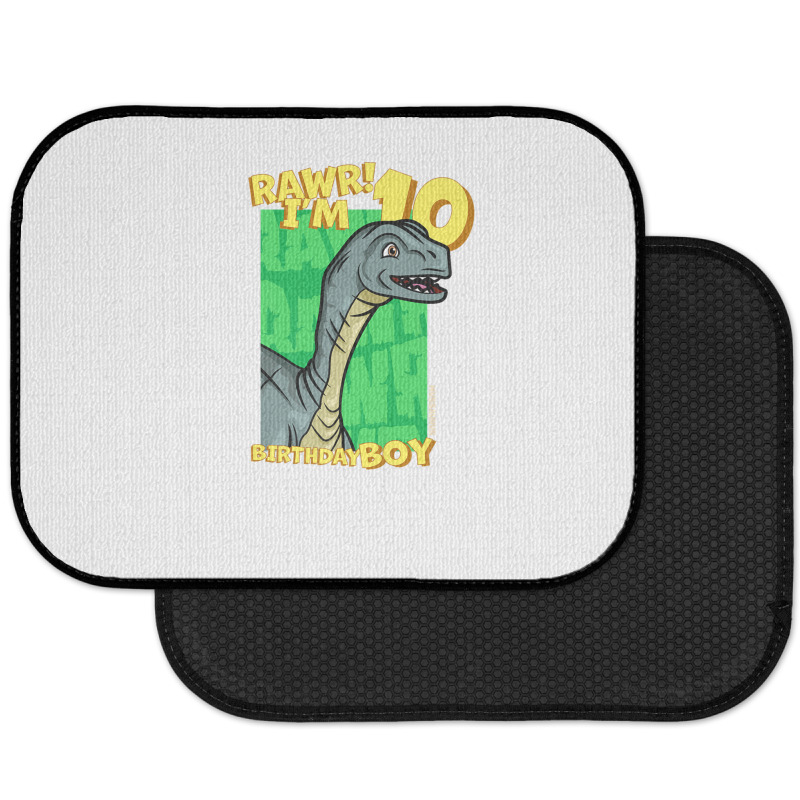 Rawr! I'm 10 Birthday Boys 10th Birthday Dino Mussaurus Rear Car Mat | Artistshot