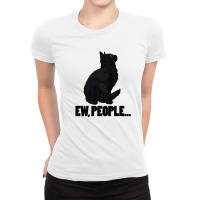 Ew People ... Black Cat Funny Pet Lover Men Dark Cat Ladies Fitted T-shirt | Artistshot