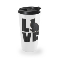 Love Black Cat Funny Pet Lover Men Dark Cat Travel Mug | Artistshot