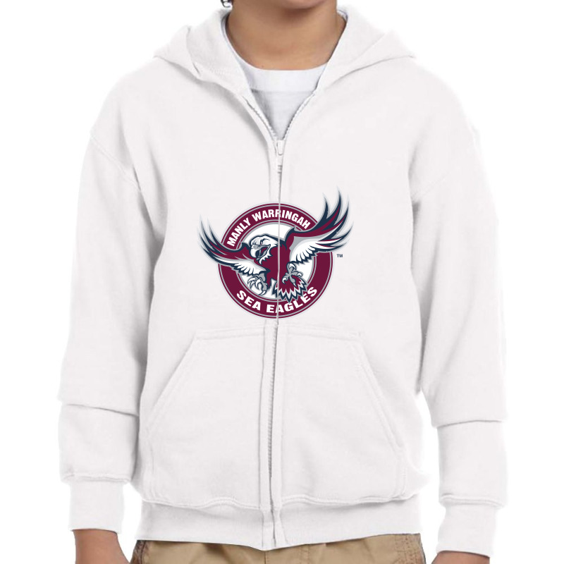 Manly Warringah Sea Eagle Youth Zipper Hoodie | Artistshot