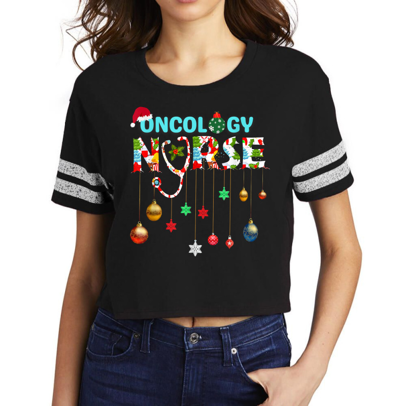 Merry Christmas Oncology Nurse Rn Oncologist Nursing Gift T Shirt Scorecard Crop Tee by cm-arts | Artistshot