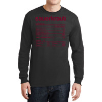 Sauerkraut Nutrition Fact Funny Thanksgiving Christmas T Shirt Long Sleeve Shirts | Artistshot