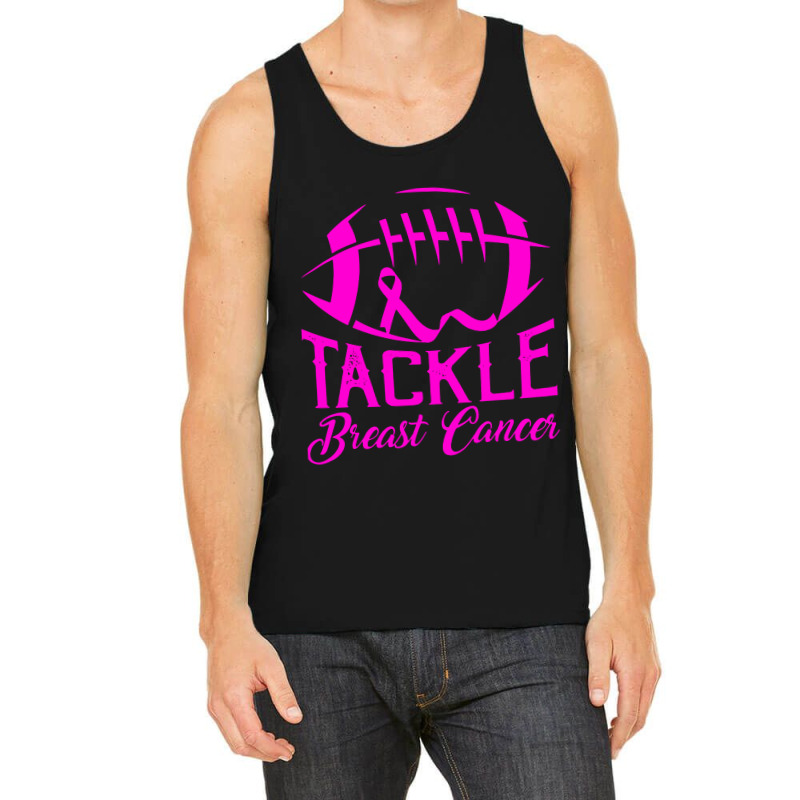 Tackle Awareness American Football Pink Ribbon Tank Top | Artistshot