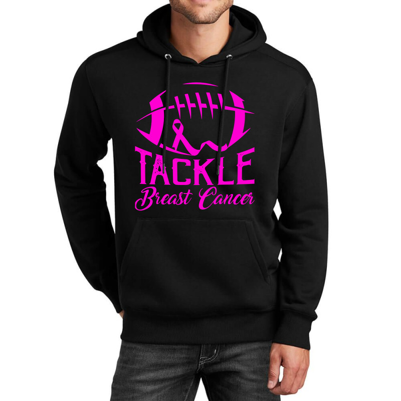 Tackle Awareness American Football Pink Ribbon Unisex Hoodie | Artistshot