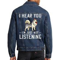 Alaskan Malamute Dog Gift Puppies Owner Lover T Shirt Men Denim Jacket | Artistshot