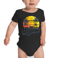 Aloha Hawaii Hawaiian Island Shirt Palm Trees Beach Vacation T Shirt Baby Bodysuit | Artistshot