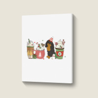 Cavalier Coffee Latte Winter Christmas Cavie Dog Mom Holiday Tank Top Portrait Canvas Print | Artistshot