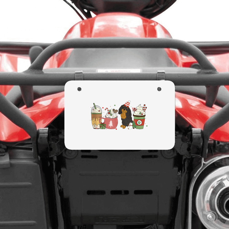 Cavalier Coffee Latte Winter Christmas Cavie Dog Mom Holiday Tank Top Atv License Plate | Artistshot