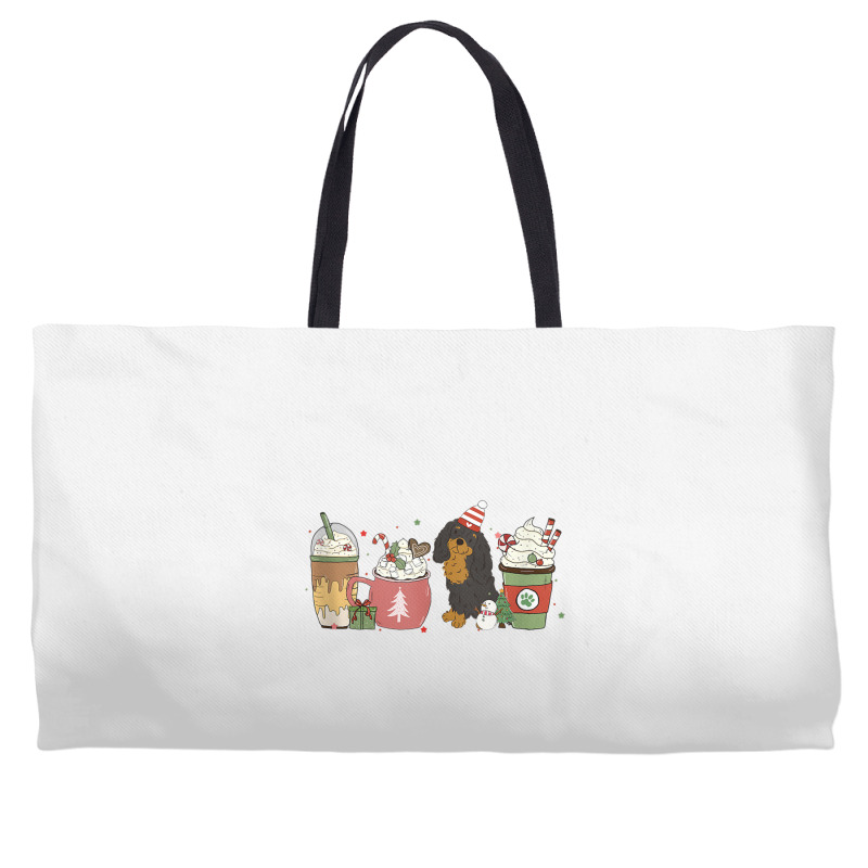 Cavalier Coffee Latte Winter Christmas Cavie Dog Mom Holiday Tank Top Weekender Totes | Artistshot