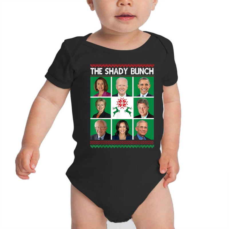 The Shady Bunch Pelosi Biden Obama Kamala Ugly Christmas T Shirt Baby Bodysuit | Artistshot