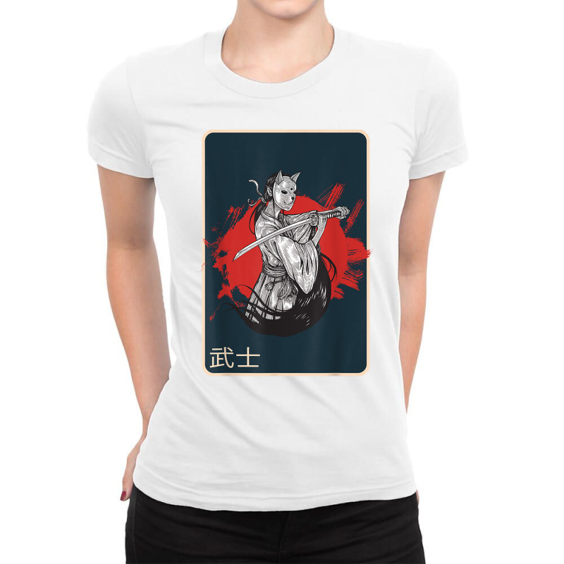 Ancient Japanese Female Samurai   Japanese Female Warrior T Shirt Ladies Fitted T-Shirt by cm-arts | Artistshot