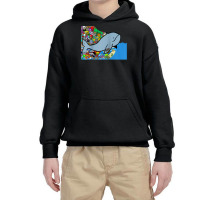 Blue Whale, Marine Sea Animal, Ocean Life, Surf, Art Work Raglan Baseb Youth Hoodie | Artistshot