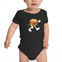 Burger Is Running Headband, Hamburger Barbecue Lover Baby Bodysuit | Artistshot