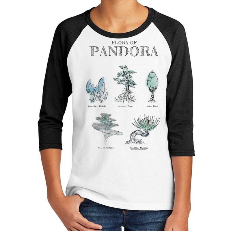 Avatar Floral Of Pandora Textbook Sketches Raglan Baseball Tee Youth 3/4 Sleeve | Artistshot