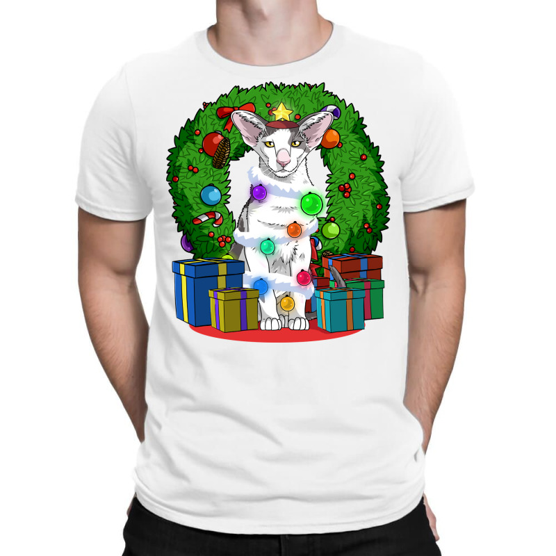 Oriental Shorthair Cat Christmas Tree X Mas Santa Long Sleeve T Shirt T-shirt | Artistshot